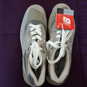 Gray new balance sneakers
